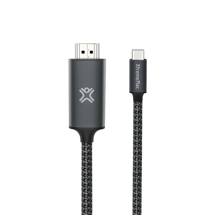 XtremeMac Type-C To HDMI Nylon Braided Cable 2M - Space Grey XtremeMac Type-C To HDMI Nylon Braided Cable 2M - Space Grey